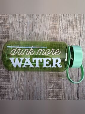40 oz "Drink More Water" Green Motivational Water Bottle